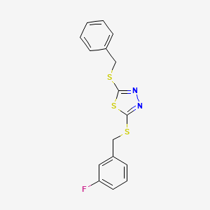 2-(Benzylthio)-5-((3-fluorobenzyl)thio)-1,3,4-thiadiazole