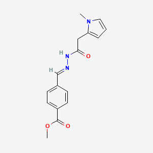 methyl 4-[(E)-{2-[(1-methyl-1H-pyrrol-2-yl)acetyl]hydrazinylidene}methyl]benzoate