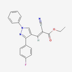 Ethyl 2-cyano-3-(3-(4-fluorophenyl)-1-phenyl-1H-pyrazol-4-YL)acrylate