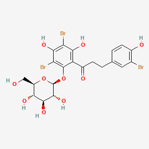 molecular formula C21H21Br3O10 B1197550 1,3,3'-Tribromophlorizin CAS No. 86158-07-8