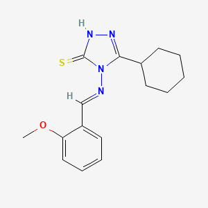 5-Cyclohexyl-4-((2-methoxybenzylidene)amino)-4H-1,2,4-triazole-3-thiol