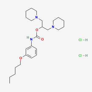 2-(1-Piperidinyl)-1-(1-piperidinylmethyl)ethyl (3-(pentyloxy)phenyl)carbamate hydrochloride