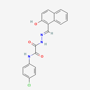 N-(4-chlorophenyl)-2-{(2E)-2-[(2-hydroxynaphthalen-1-yl)methylidene]hydrazinyl}-2-oxoacetamide