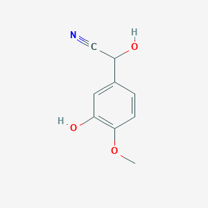 molecular formula C9H9NO3 B11975629 2-Hydroxy-2-(3-hydroxy-4-methoxyphenyl)acetonitrile CAS No. 73168-74-8