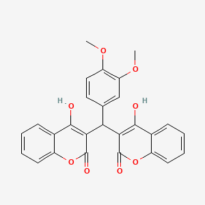 3,3'-((3,4-Dimethoxyphenyl)methylene)bis(4-hydroxy-2H-chromen-2-one)