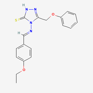 4-((4-Ethoxybenzylidene)amino)-5-(phenoxymethyl)-4H-1,2,4-triazole-3-thiol