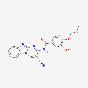 N-(3-cyanopyrimido[1,2-a]benzimidazol-2-yl)-4-isobutoxy-3-methoxybenzamide