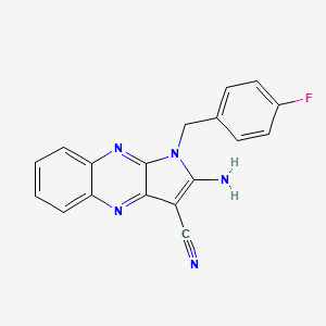 2-amino-1-(4-fluorobenzyl)-1H-pyrrolo[2,3-b]quinoxaline-3-carbonitrile