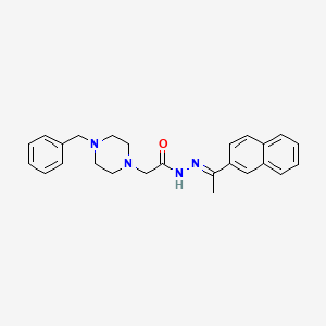 2-(4-Benzyl-1-piperazinyl)-N'-(1-(2-naphthyl)ethylidene)acetohydrazide