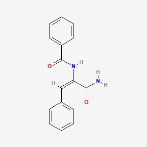 molecular formula C16H14N2O2 B11975782 N-(1-Carbamoyl-2-phenyl-vinyl)-benzamide 