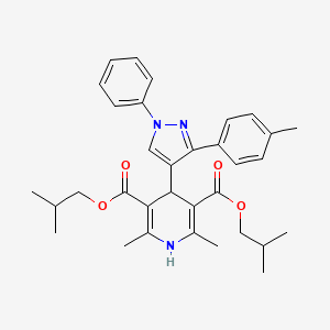 diisobutyl 2,6-dimethyl-4-[3-(4-methylphenyl)-1-phenyl-1H-pyrazol-4-yl]-1,4-dihydro-3,5-pyridinedicarboxylate