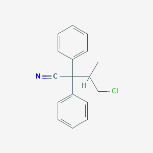 molecular formula C17H16ClN B11975820 4-Chloro-3-methyl-2,2-diphenylbutanenitrile CAS No. 133132-74-8