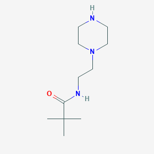 molecular formula C11H23N3O B11975828 2,2-Dimethyl-N-(2-(1-piperazinyl)ethyl)propanamide 