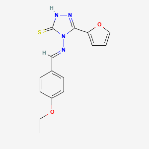 4-((4-Ethoxybenzylidene)amino)-5-(2-furyl)-4H-1,2,4-triazole-3-thiol