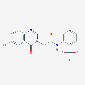 2-(6-Chloro-4-oxo-3(4H)-quinazolinyl)-N-(2-(trifluoromethyl)phenyl)acetamide