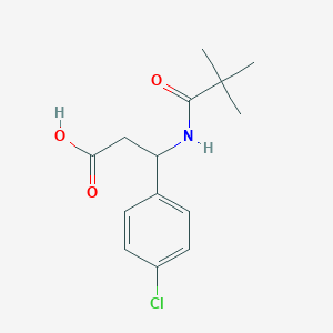 3-(4-Chlorophenyl)-3-[(2,2-dimethylpropanoyl)amino]propanoic acid