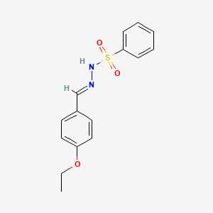 molecular formula C15H16N2O3S B11976069 N'-[(E)-(4-ethoxyphenyl)methylidene]benzenesulfonohydrazide 