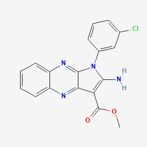 methyl 2-amino-1-(3-chlorophenyl)-1H-pyrrolo[2,3-b]quinoxaline-3-carboxylate