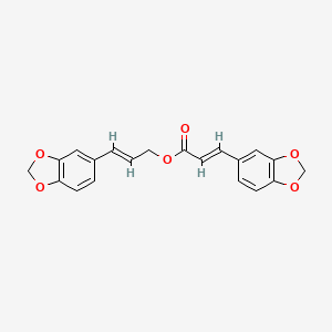 molecular formula C20H16O6 B11976106 (2E)-3-(1,3-benzodioxol-5-yl)-2-propenyl (2E)-3-(1,3-benzodioxol-5-yl)-2-propenoate CAS No. 6941-33-9