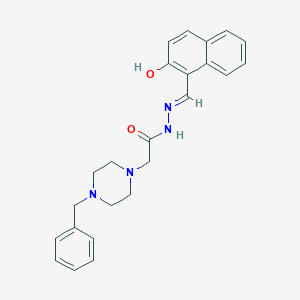 2-(4-benzyl-1-piperazinyl)-N'-[(E)-(2-hydroxy-1-naphthyl)methylidene]acetohydrazide