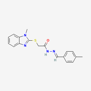 2-[(1-methyl-1H-benzimidazol-2-yl)sulfanyl]-N'-[(E)-(4-methylphenyl)methylidene]acetohydrazide