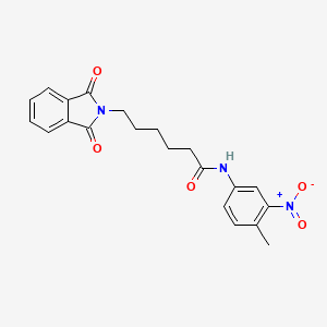 molecular formula C21H21N3O5 B11976373 6-(1,3-dioxo-1,3-dihydro-2H-isoindol-2-yl)-N-(4-methyl-3-nitrophenyl)hexanamide 