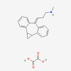 B1197639 6-(3-Methylaminopropylidene)-1,1a,6,10b-tetrahydrodibenzo(a,e)cyclopropa(c)cycloheptene oxalate CAS No. 34252-65-8