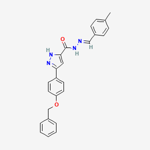 3-(4-(Benzyloxy)phenyl)-N'-(4-methylbenzylidene)-1H-pyrazole-5-carbohydrazide