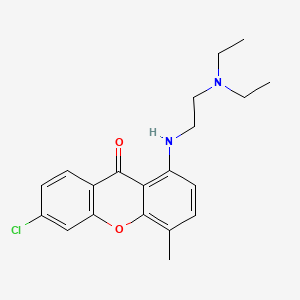 B1197641 9H-Xanthen-9-one, 6-chloro-1-((2-(diethylamino)ethyl)amino)-4-methyl- CAS No. 3761-70-4