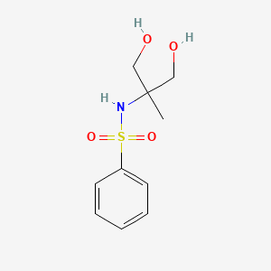 molecular formula C10H15NO4S B11976610 N-(1,3-dihydroxy-2-methylpropan-2-yl)benzenesulfonamide CAS No. 204982-64-9