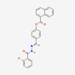 4-[(E)-{2-[(2-bromophenyl)carbonyl]hydrazinylidene}methyl]phenyl naphthalene-1-carboxylate