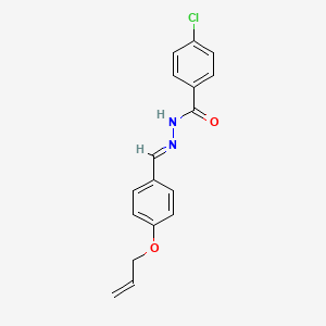 molecular formula C17H15ClN2O2 B11976690 N'-(4-(Allyloxy)benzylidene)-4-chlorobenzohydrazide CAS No. 303083-51-4