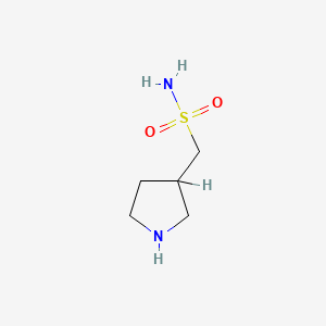 molecular formula C5H12N2O2S B1197671 Pyrrolidin-3-yl-methanesulfonic acid CAS No. 95596-30-8