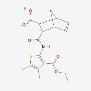 3-{[3-(Ethoxycarbonyl)-4,5-dimethylthiophen-2-yl]carbamoyl}bicyclo[2.2.1]hept-5-ene-2-carboxylic acid