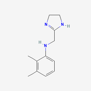 molecular formula C12H17N3 B1197674 1H-Imidazole-2-methanamine, N-(2,3-dimethylphenyl)-4,5-dihydro- CAS No. 67084-32-6