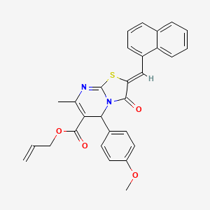 Allyl (2Z)-5-(4-methoxyphenyl)-7-methyl-2-(1-naphthylmethylene)-3-oxo-2,3-dihydro-5H-[1,3]thiazolo[3,2-A]pyrimidine-6-carboxylate