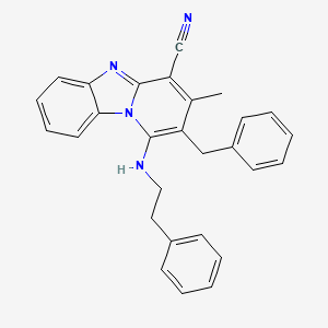 2-Benzyl-3-methyl-1-[(2-phenylethyl)amino]pyrido[1,2-a]benzimidazole-4-carbonitrile