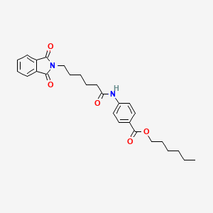 Hexyl 4-((6-(1,3-dioxo-1,3-dihydro-2H-isoindol-2-YL)hexanoyl)amino)benzoate