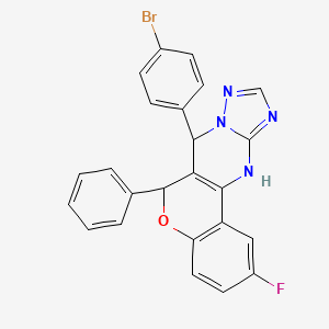 7-(4-Bromophenyl)-2-fluoro-6-phenyl-7,12-dihydro-6H-chromeno[4,3-d][1,2,4]triazolo[1,5-a]pyrimidine