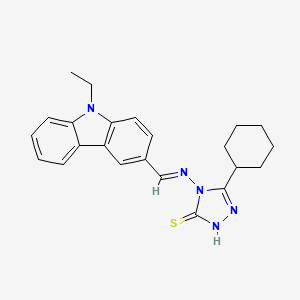 5-cyclohexyl-4-{[(E)-(9-ethyl-9H-carbazol-3-yl)methylidene]amino}-2,4-dihydro-3H-1,2,4-triazole-3-thione