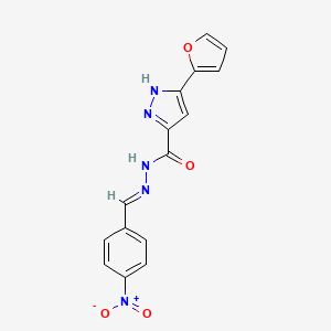 (E)-3-(furan-2-yl)-N'-(4-nitrobenzylidene)-1H-pyrazole-5-carbohydrazide