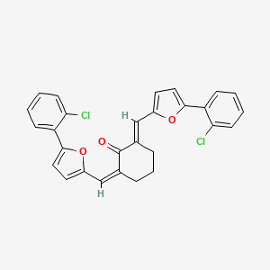 (2Z,6E)-2,6-bis{[5-(2-chlorophenyl)-2-furyl]methylene}cyclohexanone