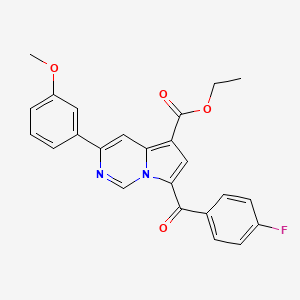 Ethyl 7-(4-fluorobenzoyl)-3-(3-methoxyphenyl)pyrrolo[1,2-c]pyrimidine-5-carboxylate