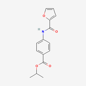 molecular formula C15H15NO4 B1197700 4-[[2-呋喃基（氧代）甲基]氨基]苯甲酸丙烷-2-基酯 
