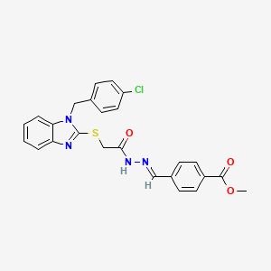 methyl 4-{(E)-[2-({[1-(4-chlorobenzyl)-1H-benzimidazol-2-yl]sulfanyl}acetyl)hydrazinylidene]methyl}benzoate