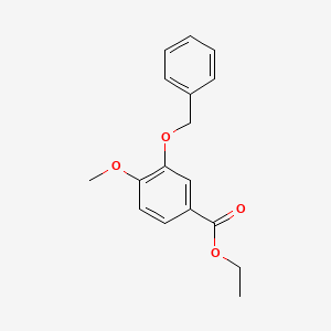 molecular formula C17H18O4 B11977007 Ethyl 3-(benzyloxy)-4-methoxybenzoate CAS No. 185342-08-9