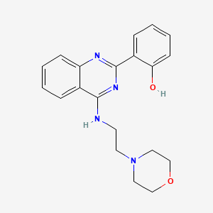 molecular formula C20H22N4O2 B1197702 6-[4-[2-(4-吗啉基)乙氨基]-1H-喹唑啉-2-亚基]-1-环己-2,4-二烯酮 
