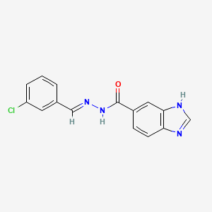 molecular formula C15H11ClN4O B11977020 N'-(3-Chlorobenzylidene)-1H-benzimidazole-6-carbohydrazide 