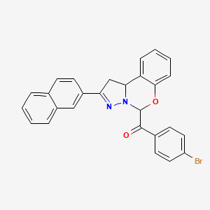 (4-Bromophenyl)[2-(2-naphthyl)-1,10B-dihydropyrazolo[1,5-C][1,3]benzoxazin-5-YL]methanone