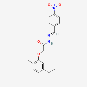 molecular formula C19H21N3O4 B11977062 2-(5-Isopropyl-2-methylphenoxy)-N'-(4-nitrobenzylidene)acetohydrazide CAS No. 303087-88-9